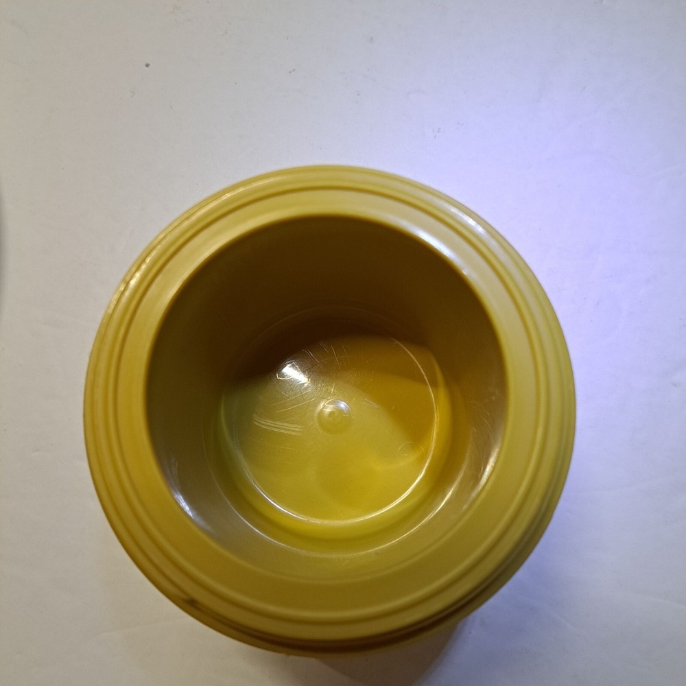 VTG Lucy Peanuts Thermos Insulated Jar Model #1155 Plastic Gold & White USA 1969 - Picture 7 of 10